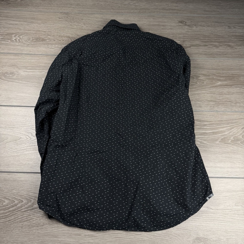 Robert Graham Men's Modern Americana Patterned Button Up Shirt Black XL Read - Picture 3 of 11